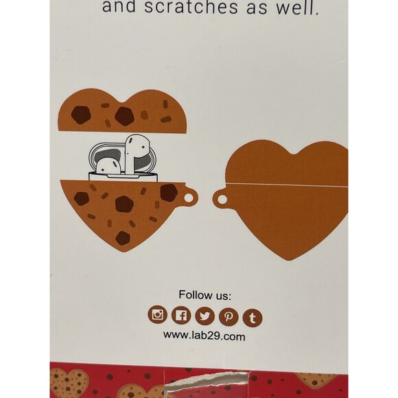 LMNT Heart Shaped Cookie Silicone AirPod Case New - Picture 3 of 5